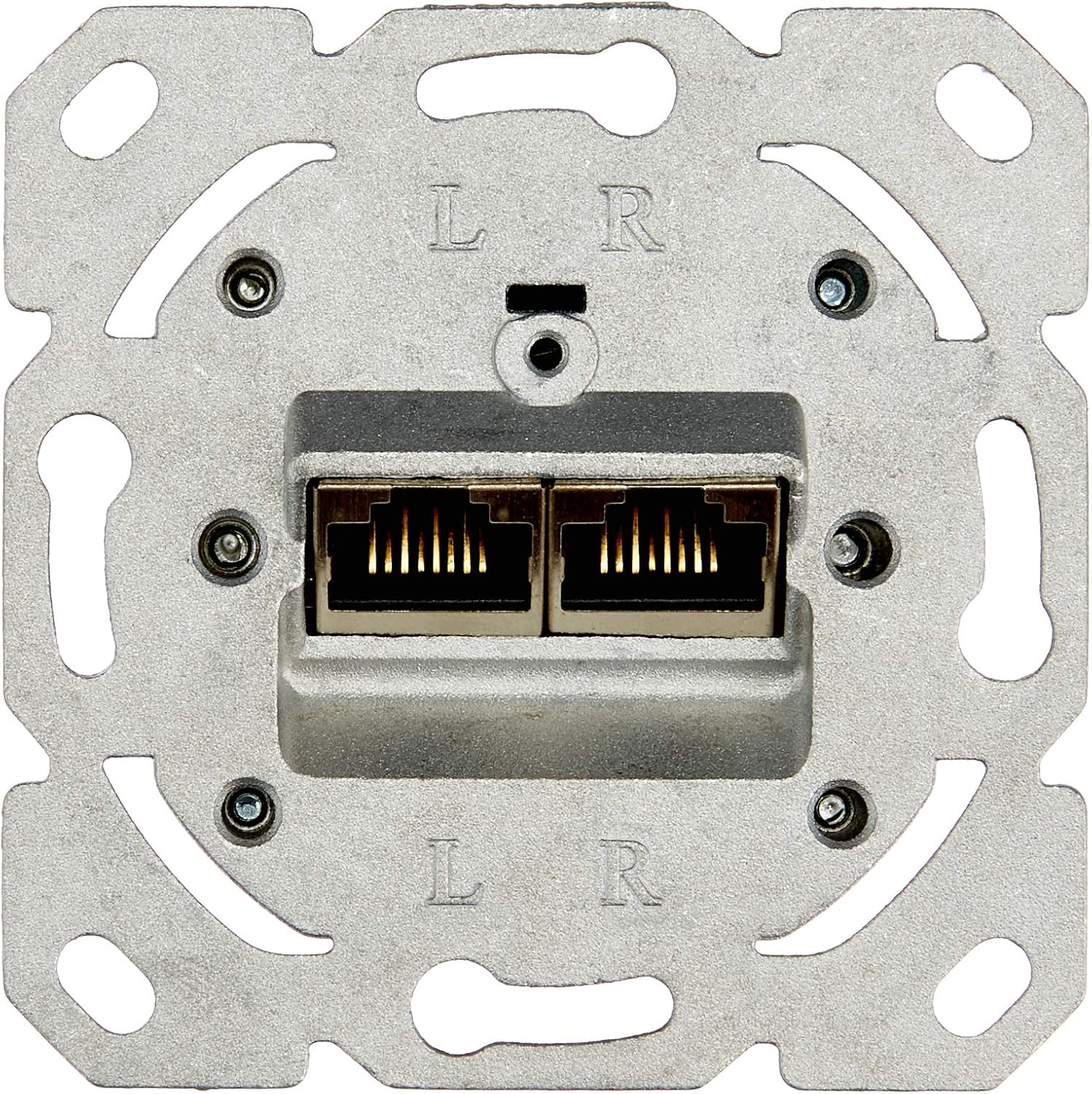 Rutec KCAT6RL/E CAT6 Universal Data Socket 2 x 45° Grey