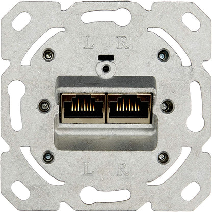 Rutec KCAT6RL/E CAT6 Universal Data Socket 2 x 45° Grey
