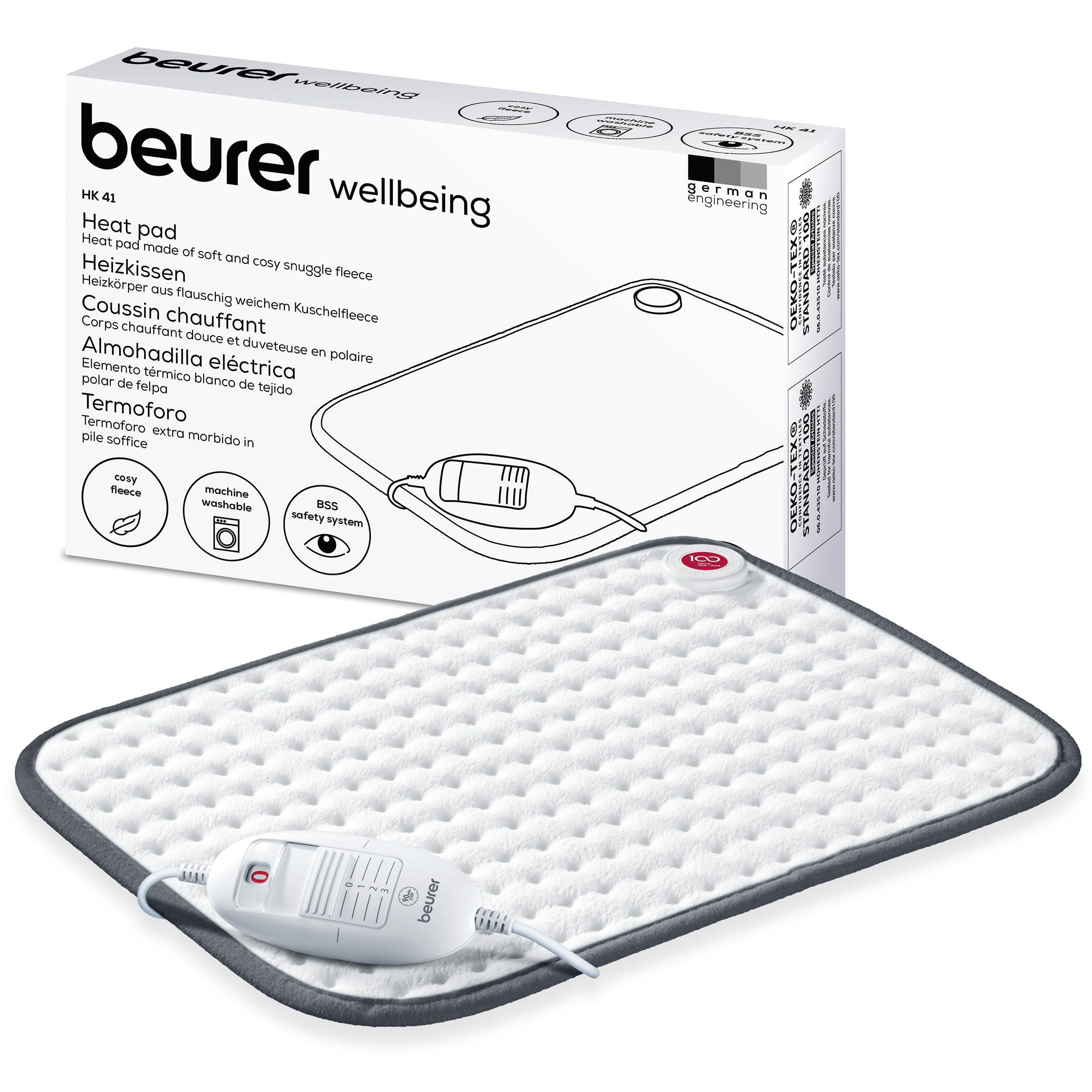 Beurer HK 2023 Limited Edition Cosy Heated Cushion Pad for Soothing Comfort