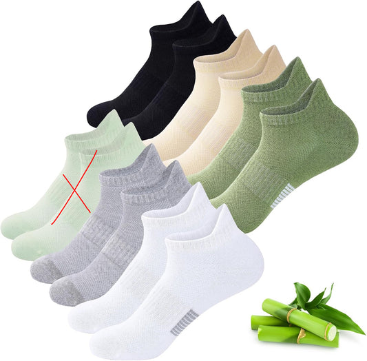 inaWarm Bamboo Trainer Socks – Breathable Multi‑Color Pack of Six