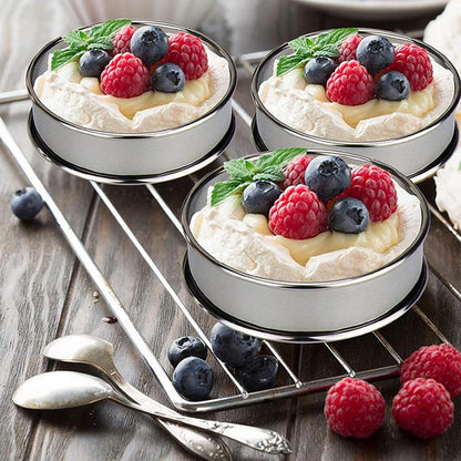 TRBIDRBO English Muffin Rings 6 Pack 10 cm Stainless Steel