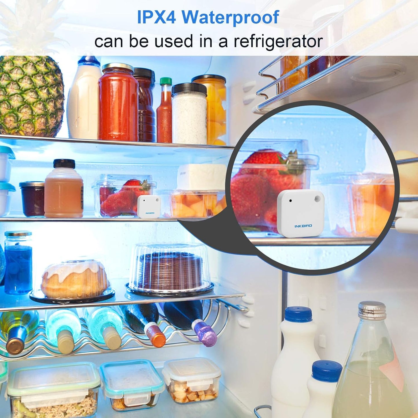 Inkbird IBS-TH2 Bluetooth Thermometer Hygrometer with Magnet, IPX4 Waterproof