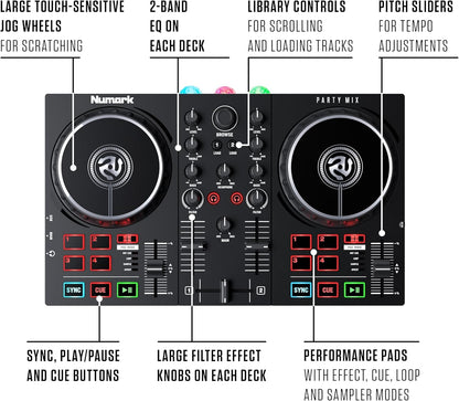 Numark Party Mix DJ Controller with Built-in Lights