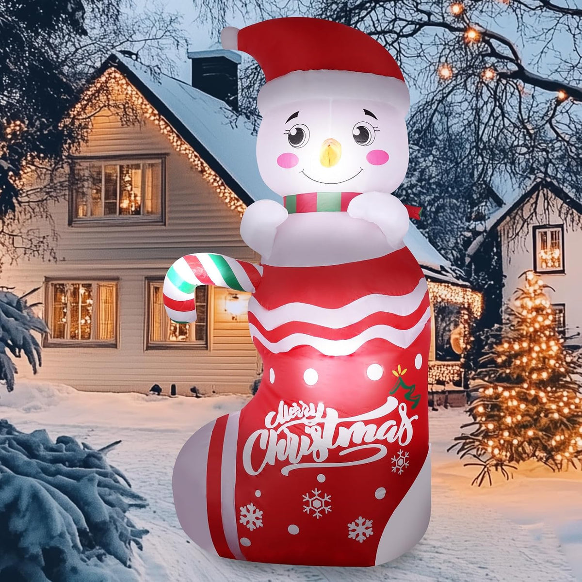 NUZEKY 40807VEQHVQ4O8U Inflatable Snowman 2.4m