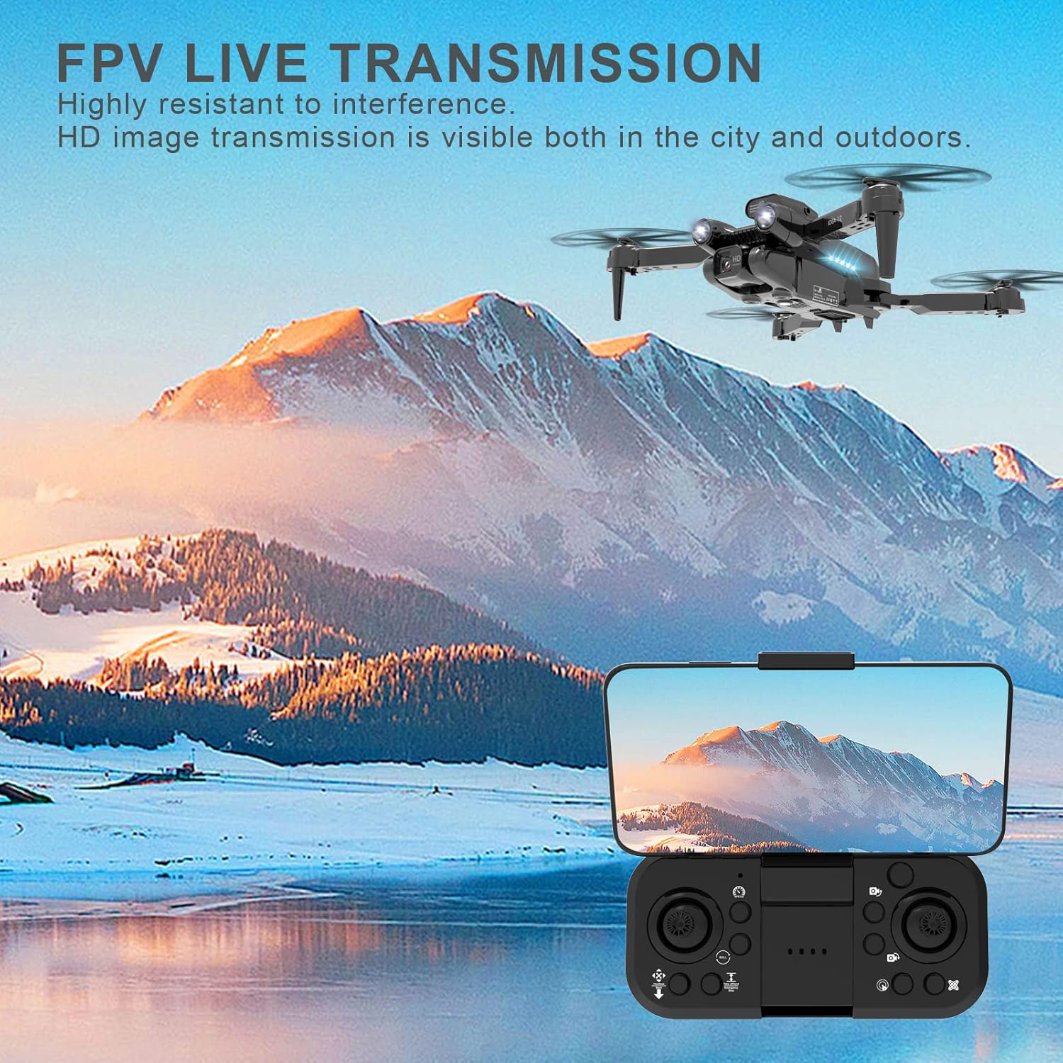 IDEA12 Adjustable 1080P Drone with Dual Cameras & Obstacle Avoidance