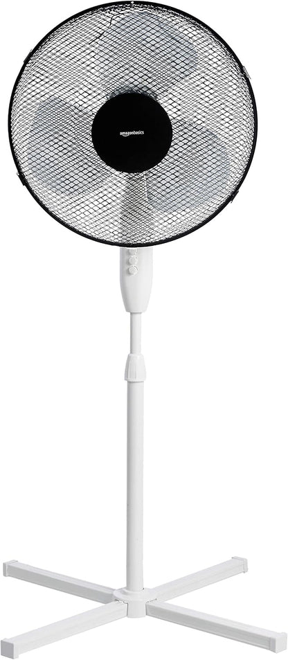 Amazon Basics Oscillating Fan with Stand, 3 Speed, 40W, Black