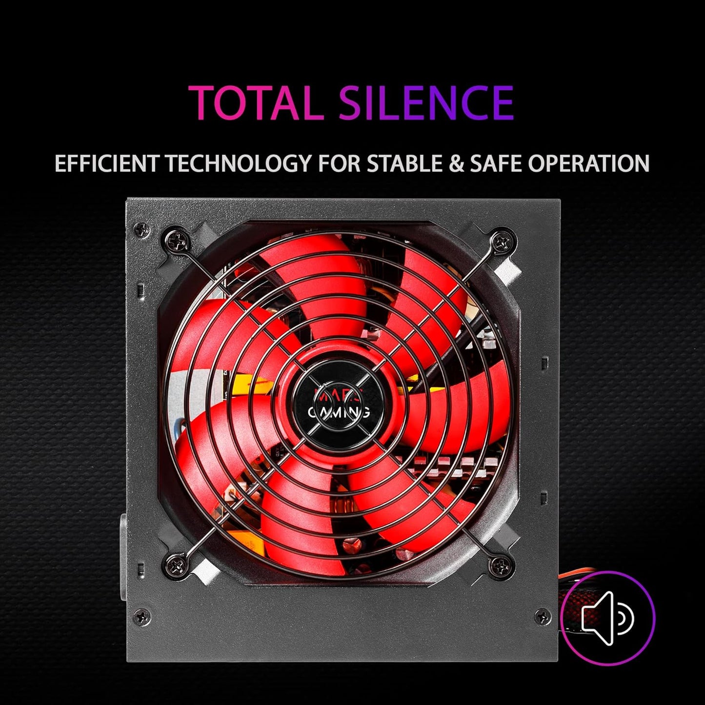 Mars Gaming MPII550 550W ATX Power Supply – 85+ Efficient Fan