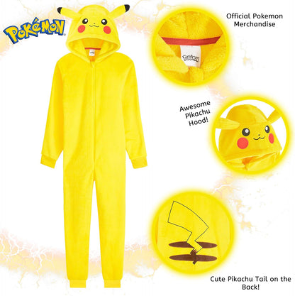 Official Pokémon Pikachu Fleece Jumpsuit – Cozy Unisex Onesie