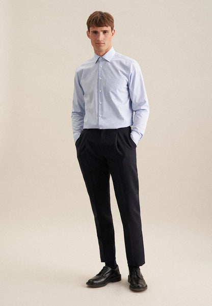 Seidensticker Men's Shaped Long Sleeve Cotton Business Shirt