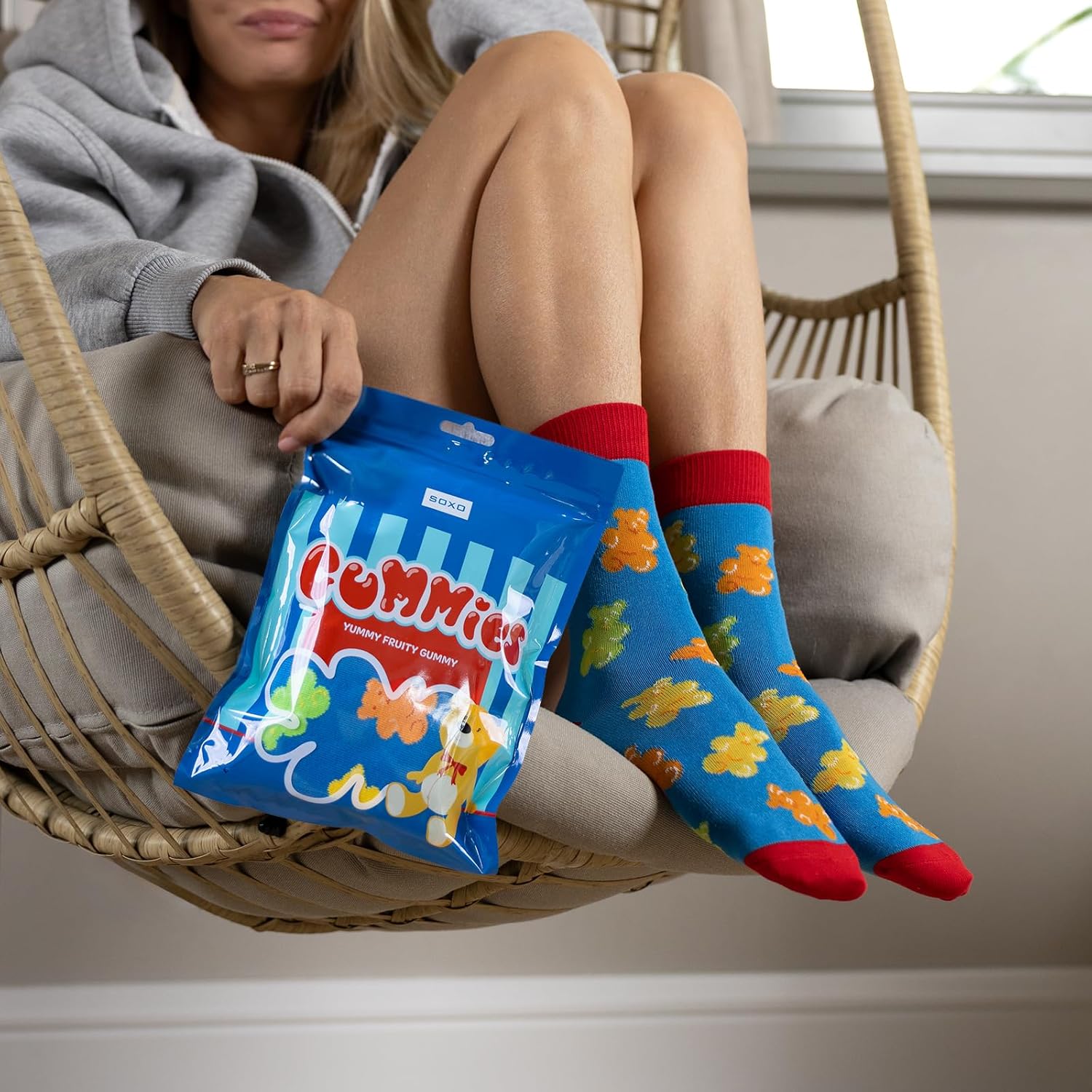 Soxo Candy Socks Fun Colorful Unisex Cotton Sock Set