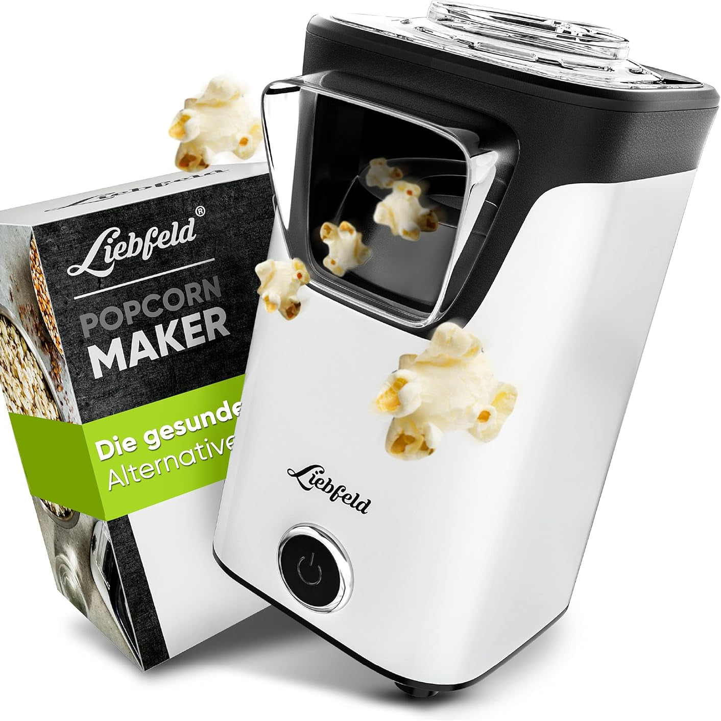 Liebfeld Retro Hot Air Popcorn Maker – Oil‑Free Snack Dispenser
