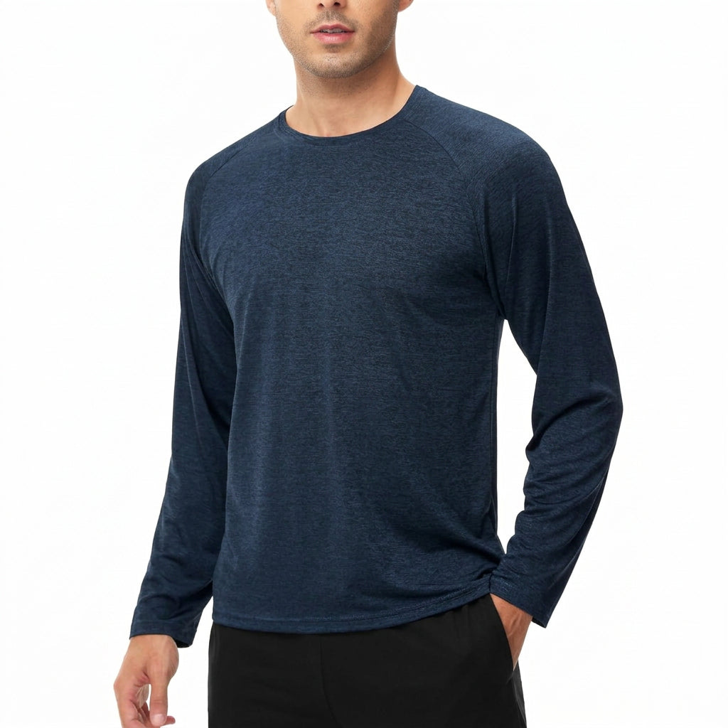 Men's Dry Fit Moisture Wicking Long Sleeve Athletic T-Shirts 3-Pack