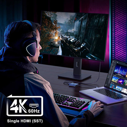 KOZYC 4K USB C to Dual HDMI Adapter K2AD12UH