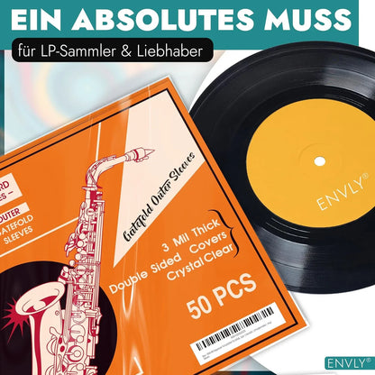 Gatefold Record Sleeves for Vinyl Protection (50-Pack) | Rice Paper | Anti-Static (12") - Gomix Brands Outlet