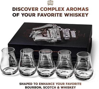 Professional Stemless 3.5oz Tulip Whiskey Tasting Glass Set of 6