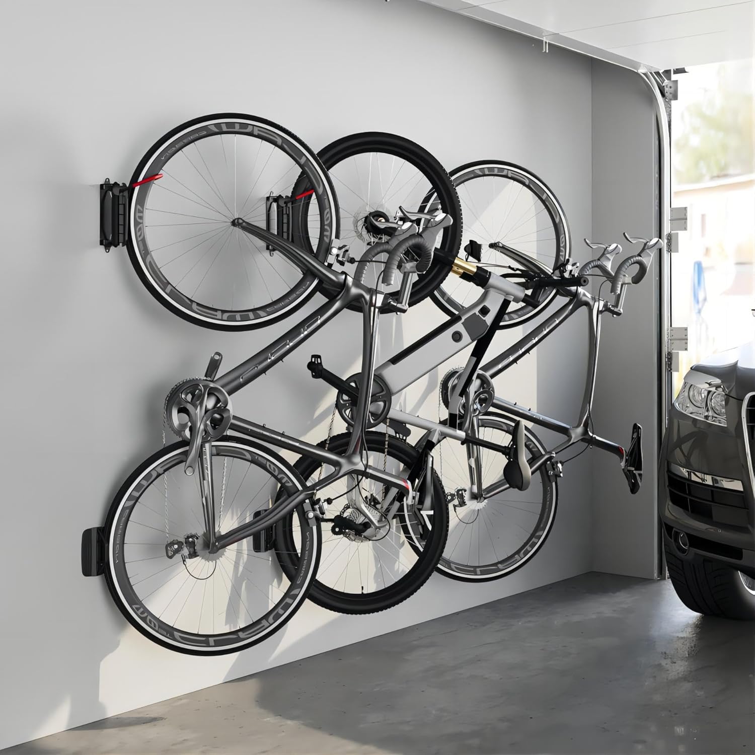 Mimoke Rotating Vertical Bike Wall Mount – Space‑Saving Red Stand