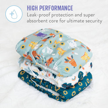 Bambino Mio Miosolo Classic Reusable Nappies Set Cute Fruit Design