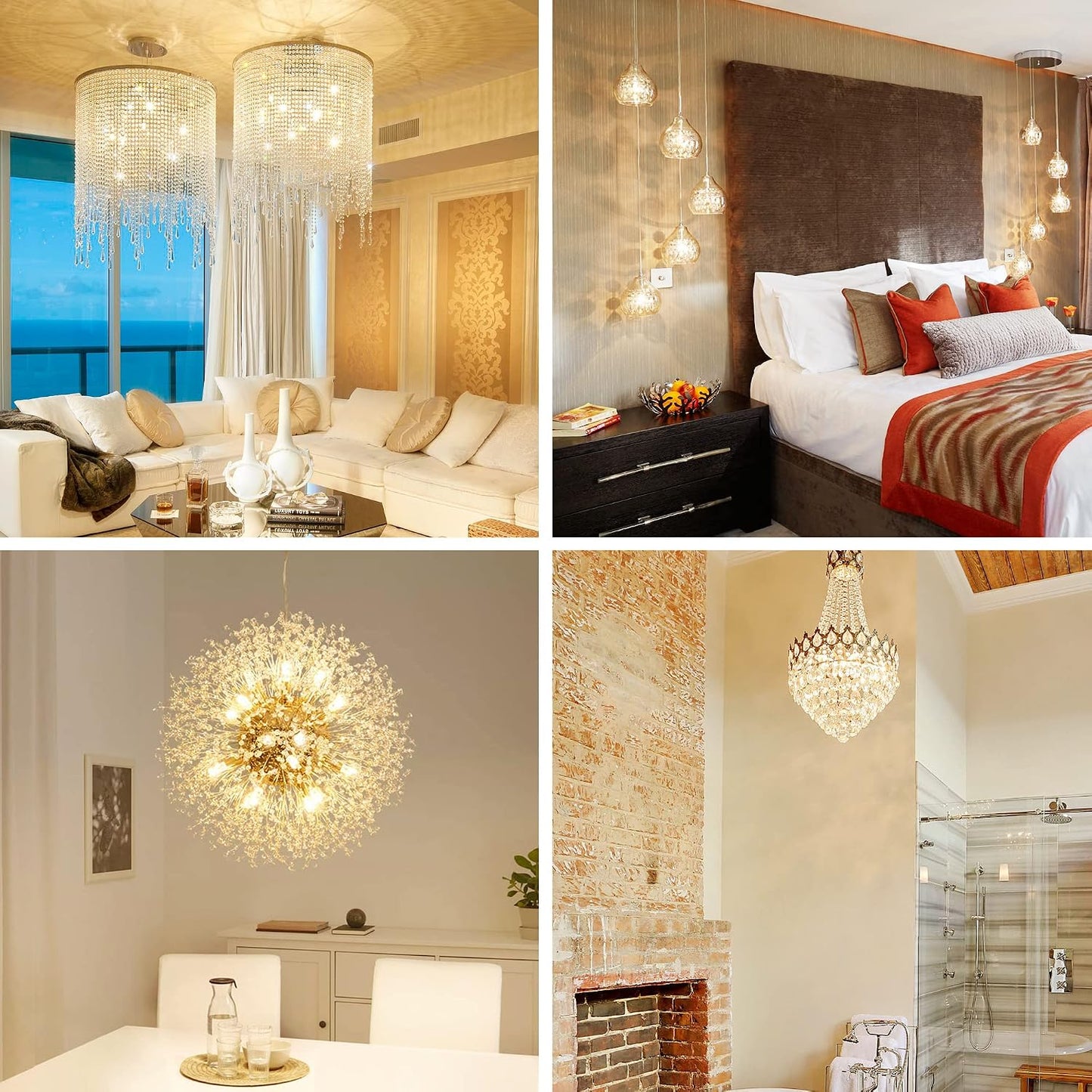 Fulighture G9 LED Bulbs 6-Pack 4 W Warm White 3000K Ceramic Energy Saving Non-Dimmable