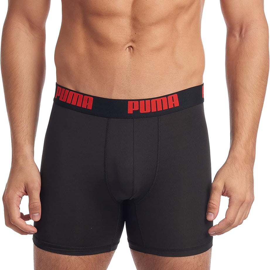 PUMA Men's 3 Pack Performance Boxer Brief Moisture Wicking