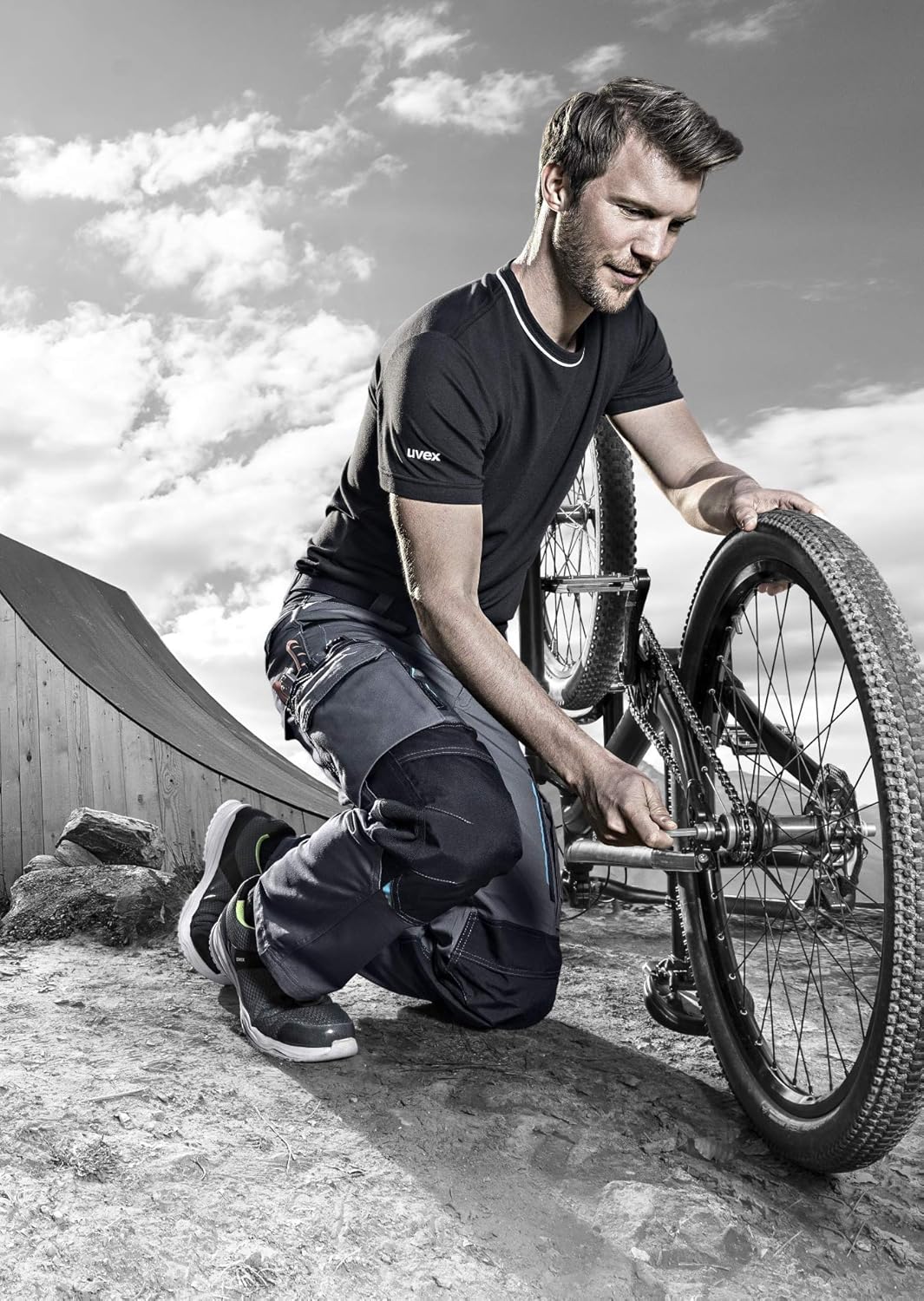 Uvex Tune-Up Men's Cordura Cargo Work Trousers with Reinforced Knees