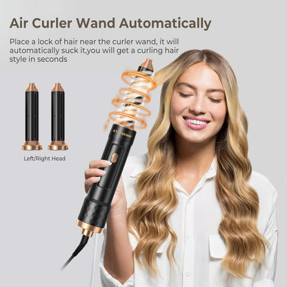 Atopskins 6-in-1 Air Styler Set with Dryer, Curler, Brush