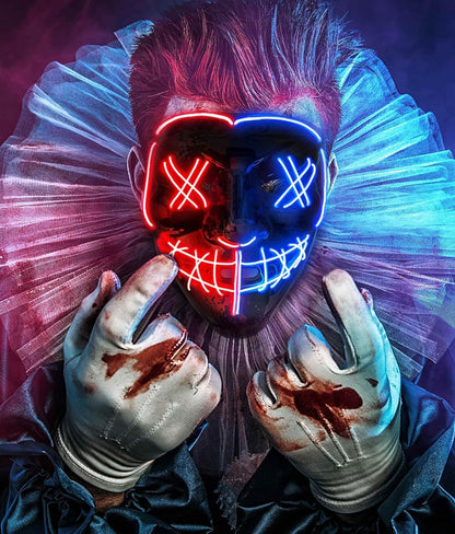 AnanBros Halloween LED Light Up Mask 3 Modes