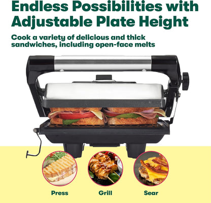 BELLA 17874 Electric Panini Press and Indoor Grill 1400W Stainless Steel
