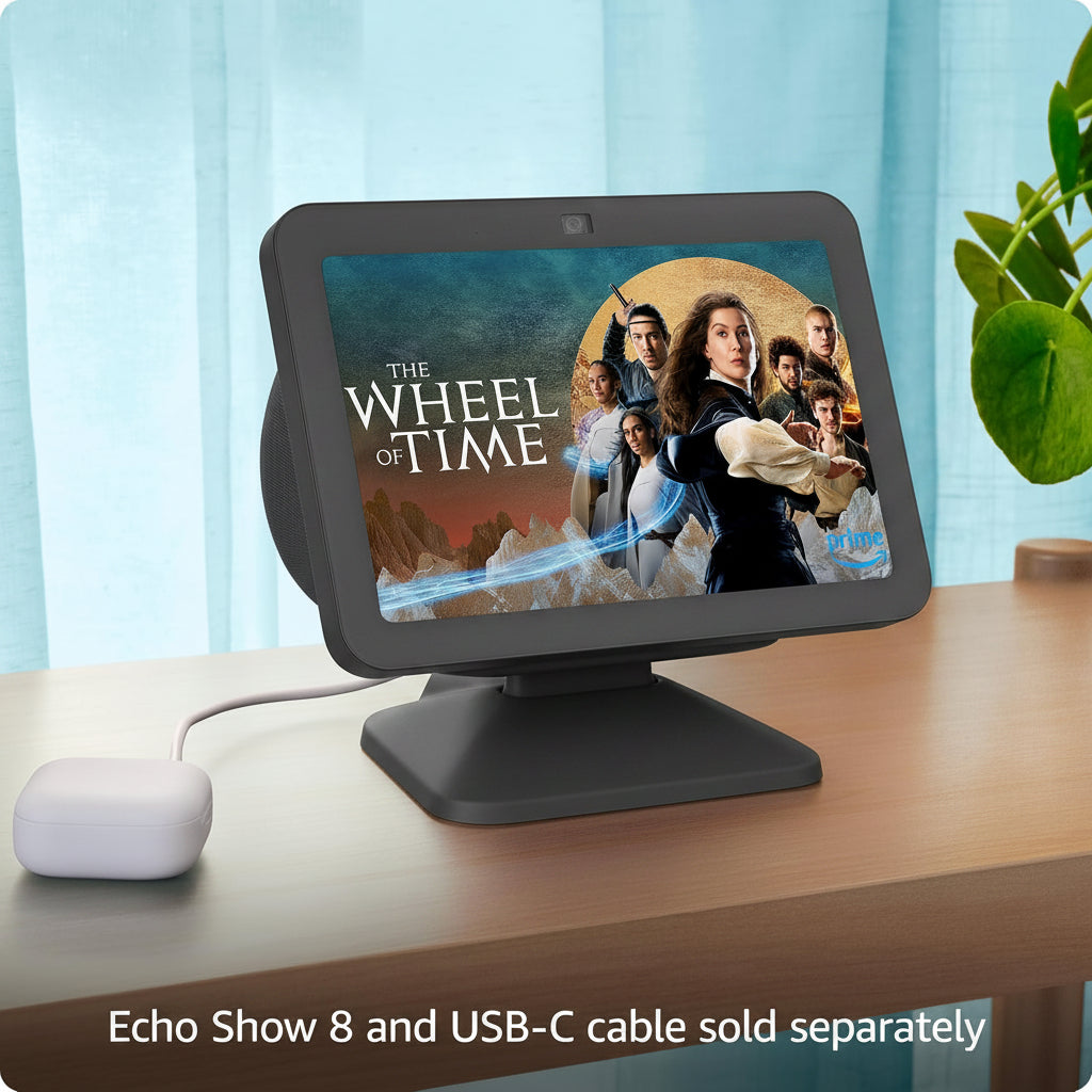 Amazon Echo Show 8 3rd Gen Adjustable Stand with USB-C Charging Port Charcoal