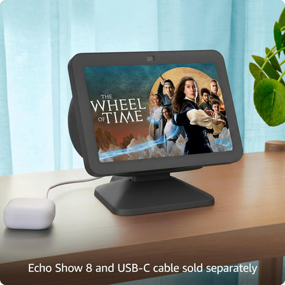 Amazon Echo Show 8 3rd Gen Adjustable Stand with USB-C Charging Port Charcoal