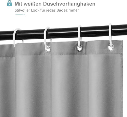 WOLTU Polyester Shower Curtain with Weighted Hem - 200 x 240 cm