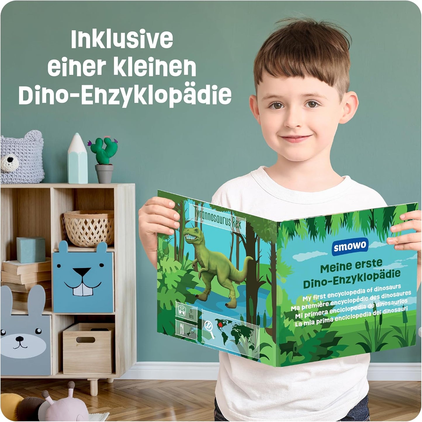 Smowo 10-Piece Dinosaur Plaster Casting & Painting Kit