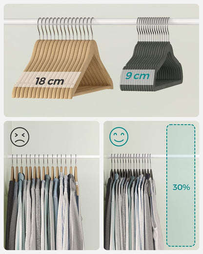 SONGMICS Velvet Clothes Hangers 41.5cm CRF26V