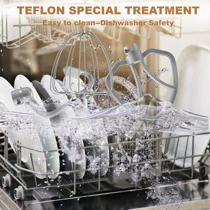 Vospeed 6-Qt Black Stand Mixer with 6 Speeds and Accessories