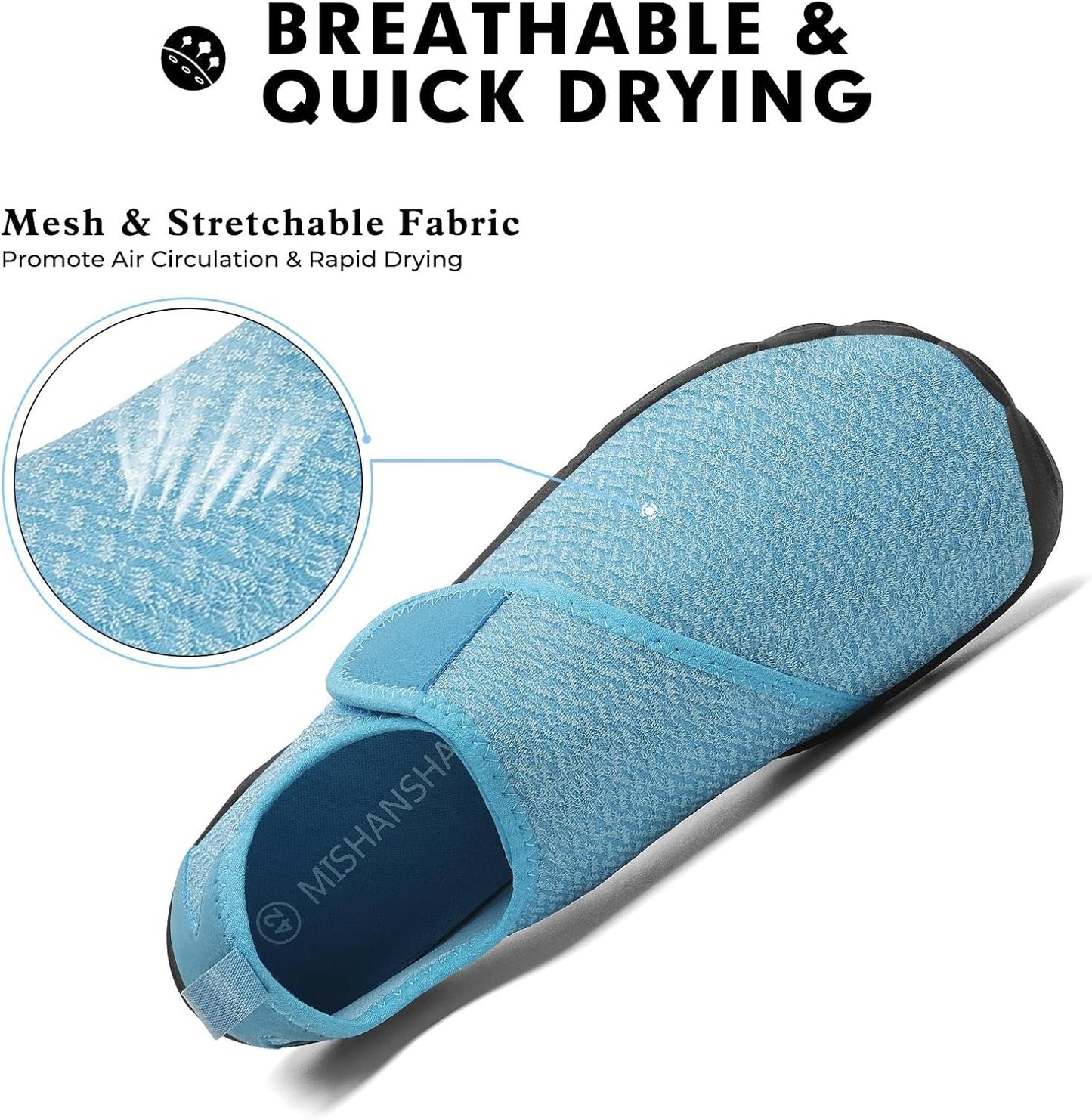 Mishansha Unisex Swimming Shoes Comfortable Breathable Water‑Resistant Quick‑Dry Flip‑Flops