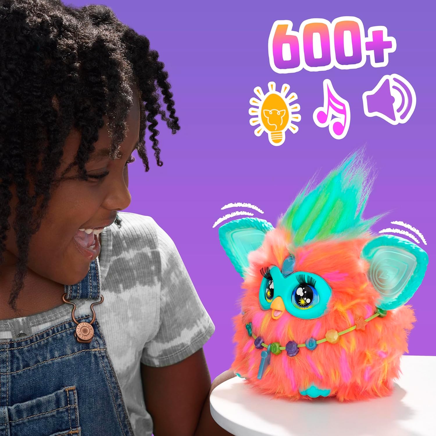 Furby Coral Interactive Plush Toy – Italian Talking, Singing & Light-up