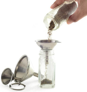 Norpro Stainless Steel Funnel Set – Three Sizes for Kitchen
