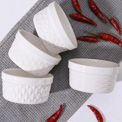 BAIFULAI Ceramic Creme Brulee Bowls Set of 6 230ml