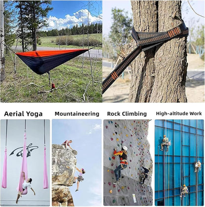 Heavy Duty Hammock Straps 2-Pack with Carabiners, 6.5 ft Adjustable