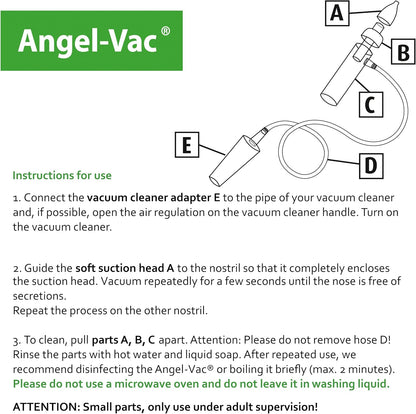 Angel-Vac Baby Nasal Aspirator – Gentle, Effective Relief for Congested Noses