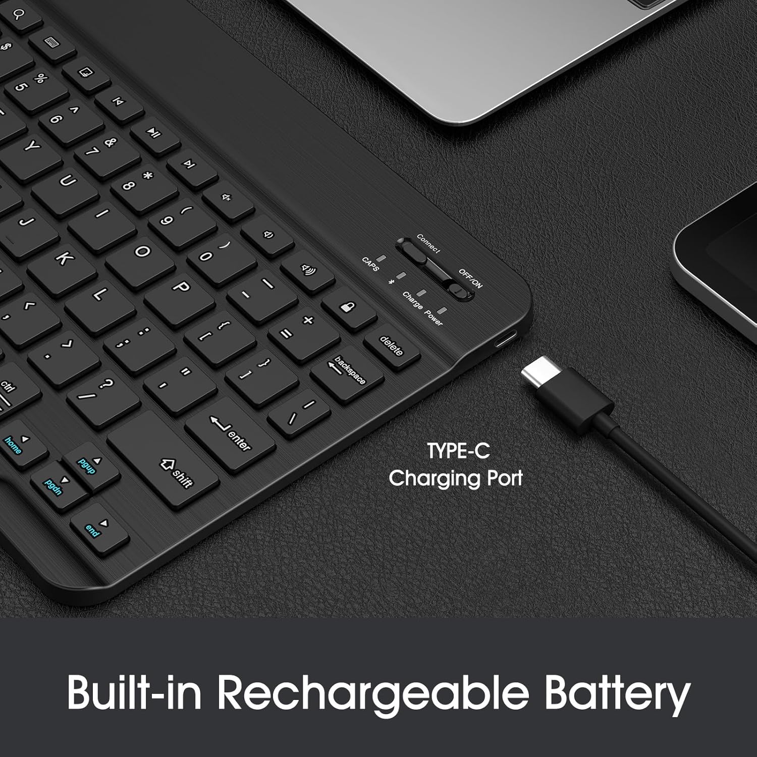 Fintie Ultra-Thin 10-Inch Bluetooth Keyboard for iPad & Android