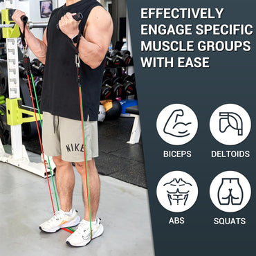 TheFitLife 5‑Piece Stackable Resistance Bands Set – Up to 300 lb