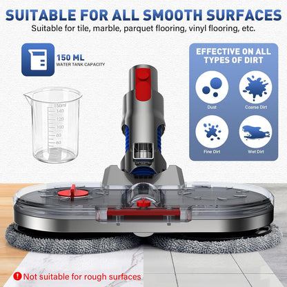 NIKYJM Mop Head for Dyson Vacuum, Removable Tank, 8 Pads