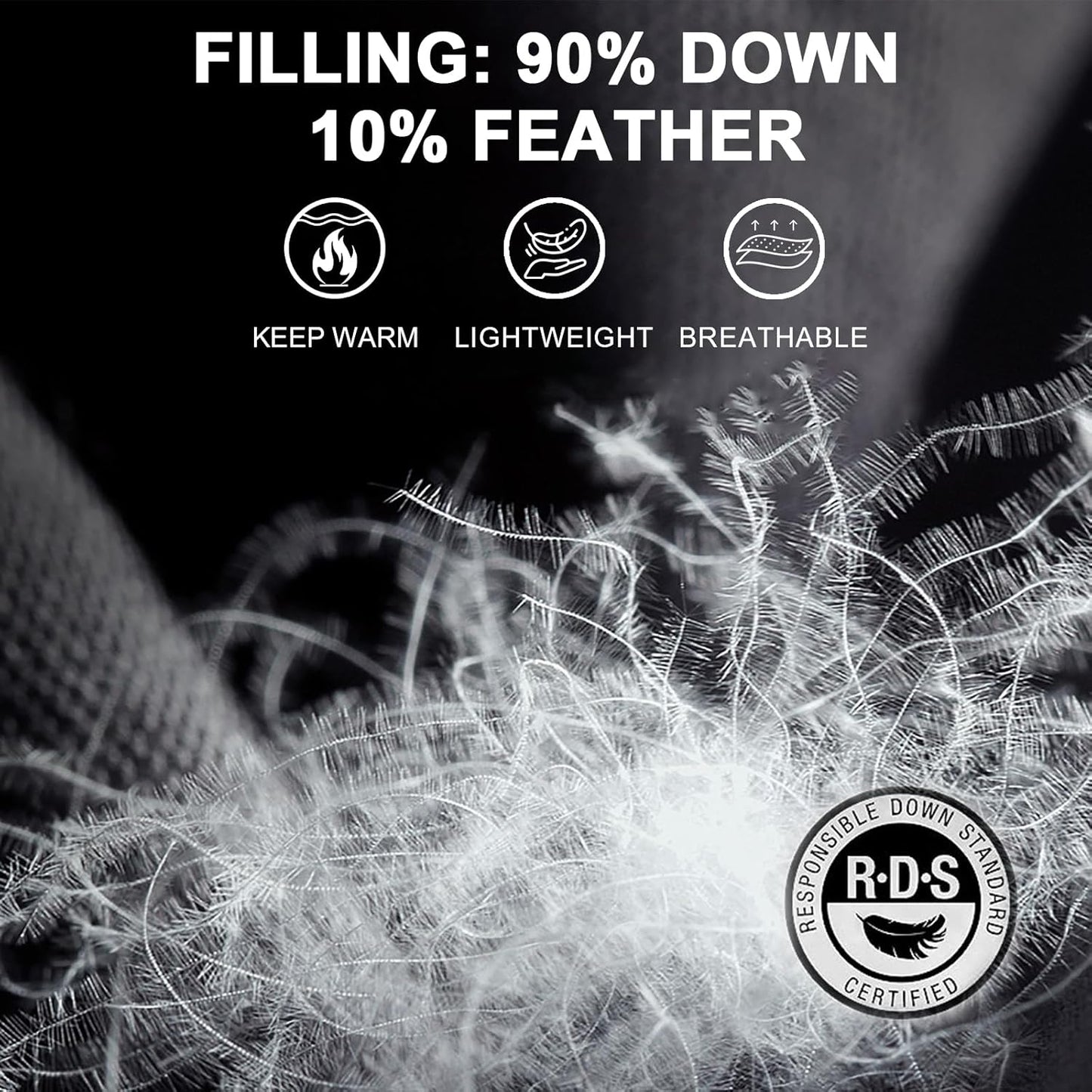 Heated Down Vest for Men and Women – 8 Zones, 10,000 mAh Battery, 90% Down Fill