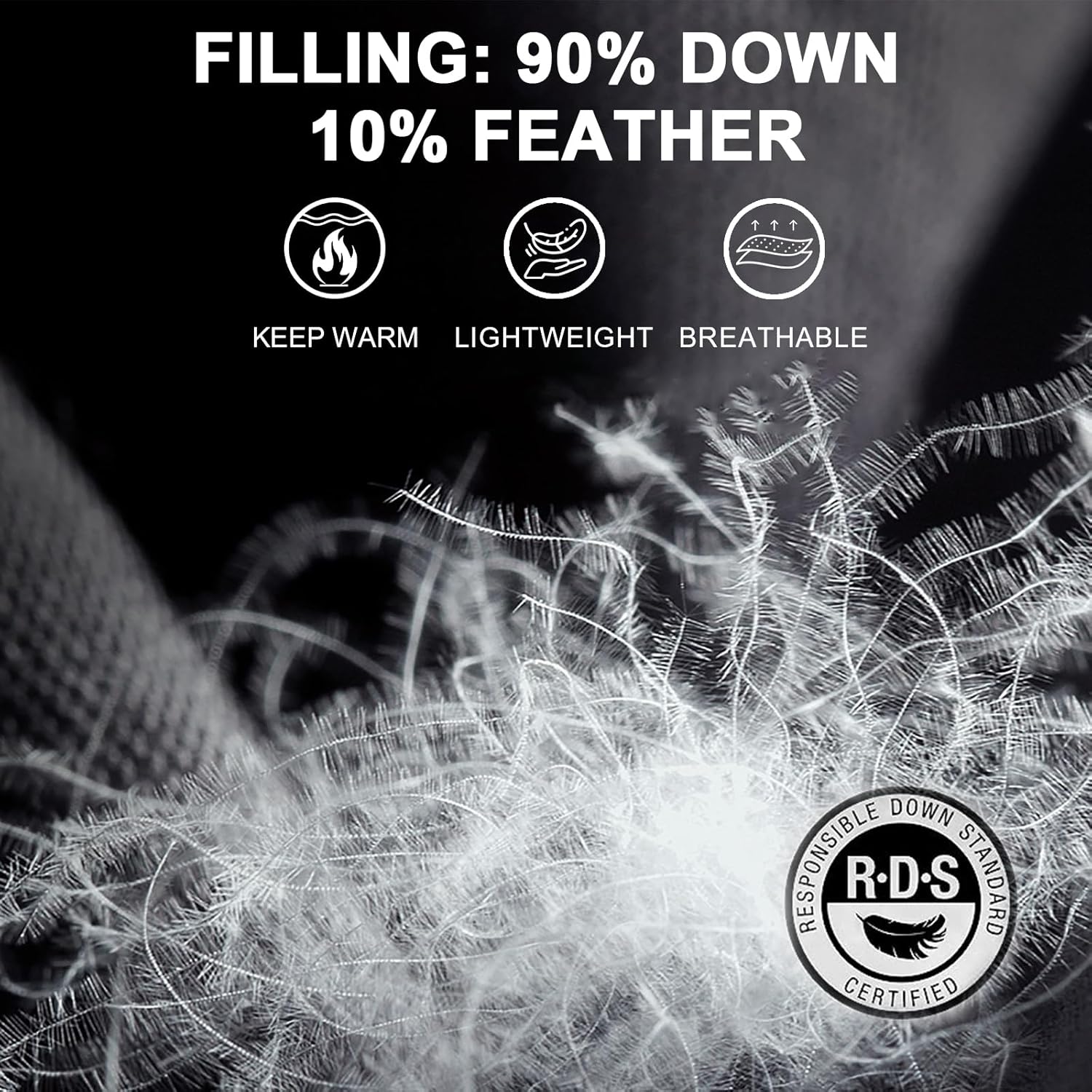 Heated Down Vest for Men and Women – 8 Zones, 10,000 mAh Battery, 90% Down Fill