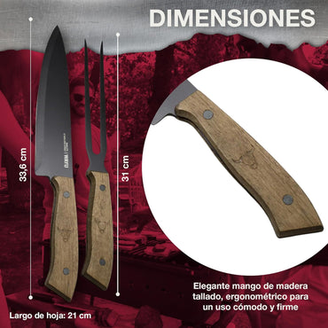 Premium WAYU 2-Piece Grill Set with Titanium Blade and Acacia Wood Handle