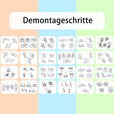 24-Piece Metal Puzzle Brainteaser Set – Brain‑Boosting Fun for All Ages