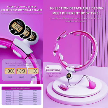 K-mart Weighted Hula Hoop Infinity Smart Hoops with Counter 22″-44″ inch