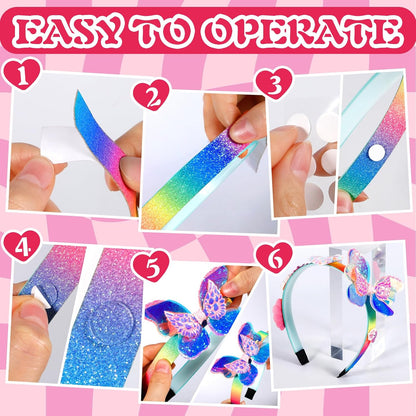 ZLPBAO 49-Piece Kids DIY Hair Accessory Craft Kit for Girls