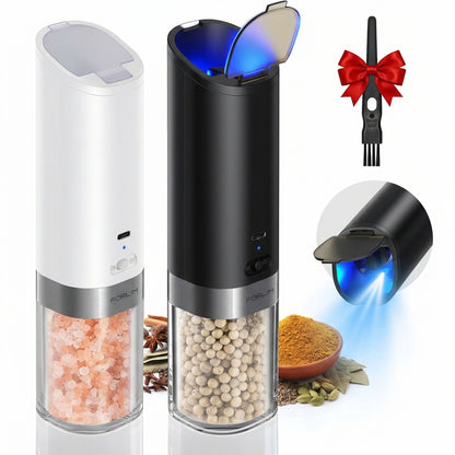 FORLIM KDL-593E-2WB Electric Salt and Pepper Grinder Set 2 Pack