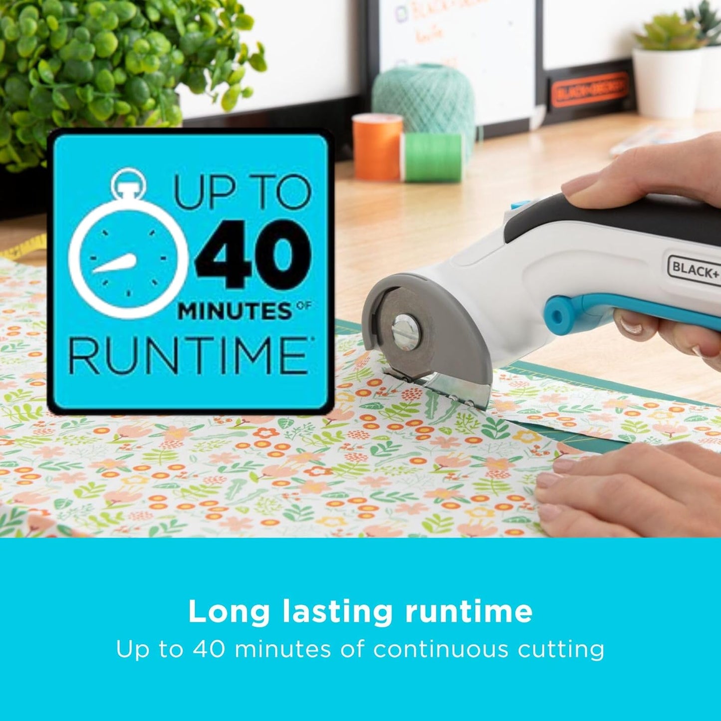 Black+Decker Cordless 3.6V Self-Sharpening Rotary Cutter for Crafts